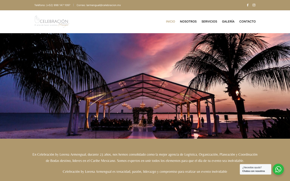 Sitio web de Celebración by Lorena Armengual, wedding planners